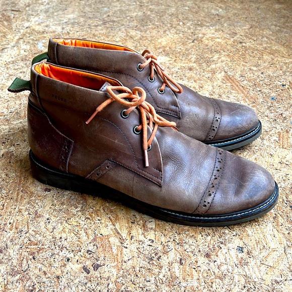 Velez Brown Leather Ankle Boots - Picture 5 of 8